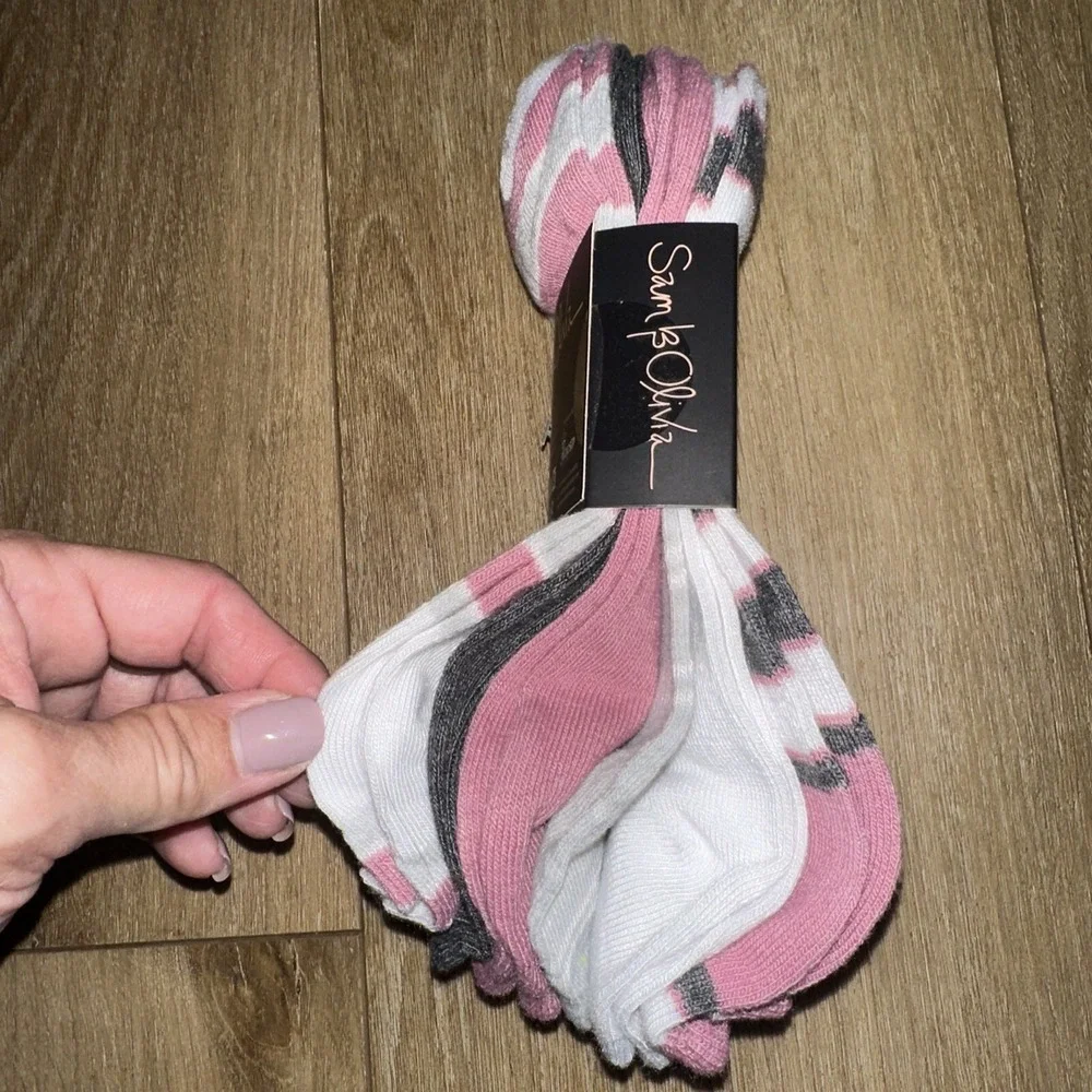 Sam & Olivia No Show 6 Pack No‎ Show Socks Shoe Size 4-10 New Stripes/Solid